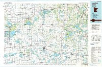 Litchfield Minnesota Historical topographic map, 1:100000 scale, 30 X 60 Minute, Year 1986