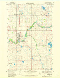 Mahnomen Minnesota Historical topographic map, 1:24000 scale, 7.5 X 7.5 Minute, Year 1969