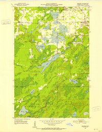 Makinen Minnesota Historical topographic map, 1:24000 scale, 7.5 X 7.5 Minute, Year 1951