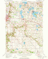 Mankato East Minnesota Historical topographic map, 1:62500 scale, 15 X 15 Minute, Year 1950