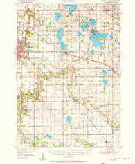Mankato East Minnesota Historical topographic map, 1:62500 scale, 15 X 15 Minute, Year 1950