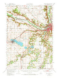 Mankato West Minnesota Historical topographic map, 1:62500 scale, 15 X 15 Minute, Year 1951
