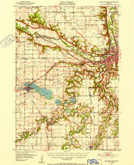 Mankato West Minnesota Historical topographic map, 1:62500 scale, 15 X 15 Minute, Year 1951