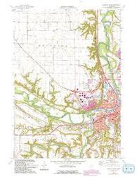 Mankato West Minnesota Historical topographic map, 1:24000 scale, 7.5 X 7.5 Minute, Year 1974