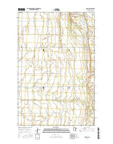 Melvin Minnesota Current topographic map, 1:24000 scale, 7.5 X 7.5 Minute, Year 2016