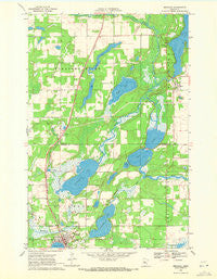 Menahga Minnesota Historical topographic map, 1:24000 scale, 7.5 X 7.5 Minute, Year 1969