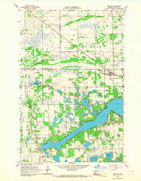 Mentor Minnesota Historical topographic map, 1:24000 scale, 7.5 X 7.5 Minute, Year 1966