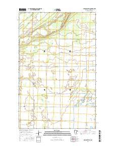 Middle River NE Minnesota Current topographic map, 1:24000 scale, 7.5 X 7.5 Minute, Year 2016