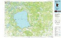 Mille Lacs Lake Minnesota Historical topographic map, 1:100000 scale, 30 X 60 Minute, Year 1985