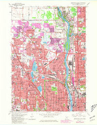 Minneapolis North Minnesota Historical topographic map, 1:24000 scale, 7.5 X 7.5 Minute, Year 1967