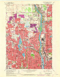 Minneapolis North Minnesota Historical topographic map, 1:24000 scale, 7.5 X 7.5 Minute, Year 1967