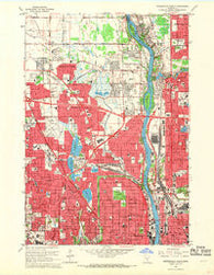 Minneapolis North Minnesota Historical topographic map, 1:24000 scale, 7.5 X 7.5 Minute, Year 1967