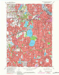 Minneapolis South Minnesota Historical topographic map, 1:24000 scale, 7.5 X 7.5 Minute, Year 1967