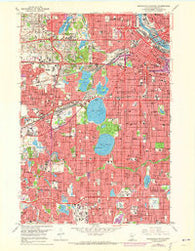 Minneapolis South Minnesota Historical topographic map, 1:24000 scale, 7.5 X 7.5 Minute, Year 1967