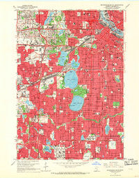Minneapolis South Minnesota Historical topographic map, 1:24000 scale, 7.5 X 7.5 Minute, Year 1967