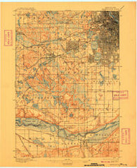 Minneapolis Minnesota Historical topographic map, 1:62500 scale, 15 X 15 Minute, Year 1901