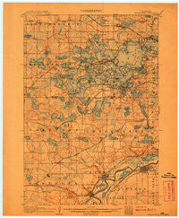 Minnetonka Minnesota Historical topographic map, 1:62500 scale, 15 X 15 Minute, Year 1907