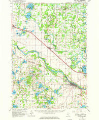 Monticello Minnesota Historical topographic map, 1:62500 scale, 15 X 15 Minute, Year 1961
