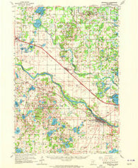 Monticello Minnesota Historical topographic map, 1:62500 scale, 15 X 15 Minute, Year 1961