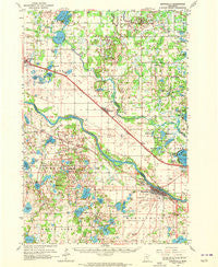 Monticello Minnesota Historical topographic map, 1:62500 scale, 15 X 15 Minute, Year 1961