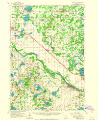 Monticello Minnesota Historical topographic map, 1:62500 scale, 15 X 15 Minute, Year 1961