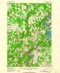 Moose Lake Minnesota Historical topographic map, 1:62500 scale, 15 X 15 Minute, Year 1961