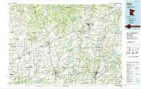 Mora Minnesota Historical topographic map, 1:100000 scale, 30 X 60 Minute, Year 1991