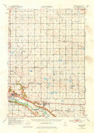 Morton Minnesota Historical topographic map, 1:62500 scale, 15 X 15 Minute, Year 1952