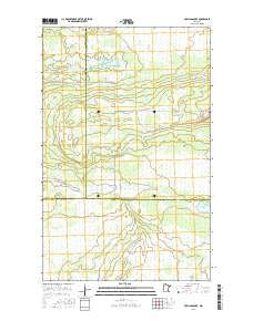 Mulligan Lake Minnesota Current topographic map, 1:24000 scale, 7.5 X 7.5 Minute, Year 2016