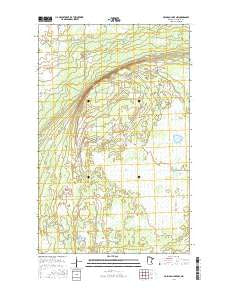 Mulligan Lake NW Minnesota Current topographic map, 1:24000 scale, 7.5 X 7.5 Minute, Year 2016