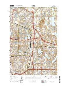 New Brighton Minnesota Current topographic map, 1:24000 scale, 7.5 X 7.5 Minute, Year 2016