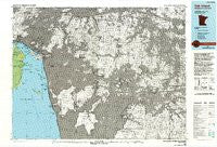 Oak Island Minnesota Historical topographic map, 1:100000 scale, 30 X 60 Minute, Year 1985
