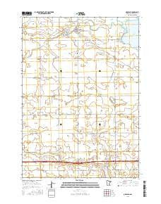 Okabena Minnesota Current topographic map, 1:24000 scale, 7.5 X 7.5 Minute, Year 2016