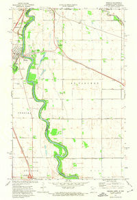 Pembina North Dakota Historical topographic map, 1:24000 scale, 7.5 X 7.5 Minute, Year 1972