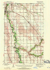Pembina North Dakota Historical topographic map, 1:62500 scale, 15 X 15 Minute, Year 1939