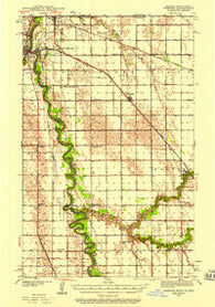 Pembina North Dakota Historical topographic map, 1:62500 scale, 15 X 15 Minute, Year 1939