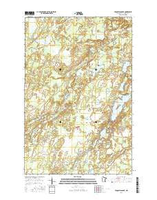 Pequaywan Lake Minnesota Current topographic map, 1:24000 scale, 7.5 X 7.5 Minute, Year 2016