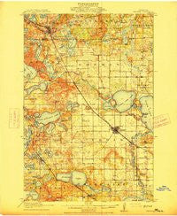 Perham Minnesota Historical topographic map, 1:62500 scale, 15 X 15 Minute, Year 1915