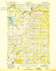 Pierz Minnesota Historical topographic map, 1:62500 scale, 15 X 15 Minute, Year 1950