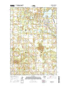 Pine River Minnesota Current topographic map, 1:24000 scale, 7.5 X 7.5 Minute, Year 2016