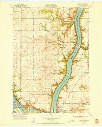 Prescott Wisconsin Historical topographic map, 1:24000 scale, 7.5 X 7.5 Minute, Year 1951