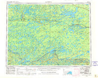 Quetico Minnesota Historical topographic map, 1:250000 scale, 1 X 2 Degree, Year 1957