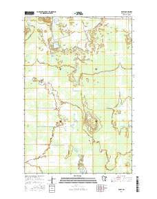 Rabey Minnesota Current topographic map, 1:24000 scale, 7.5 X 7.5 Minute, Year 2016