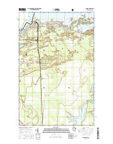 Ranier Minnesota Current topographic map, 1:24000 scale, 7.5 X 7.5 Minute, Year 2016