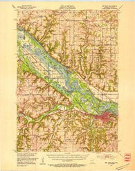 Red Wing Minnesota Historical topographic map, 1:62500 scale, 15 X 15 Minute, Year 1952