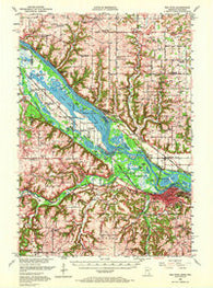 Red Wing Minnesota Historical topographic map, 1:62500 scale, 15 X 15 Minute, Year 1952