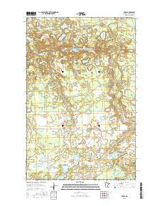 Redby Minnesota Current topographic map, 1:24000 scale, 7.5 X 7.5 Minute, Year 2016