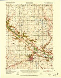 Redwood Falls Minnesota Historical topographic map, 1:62500 scale, 15 X 15 Minute, Year 1952