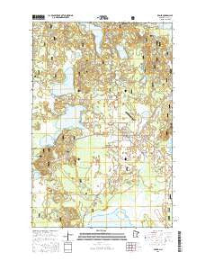 Remer Minnesota Current topographic map, 1:24000 scale, 7.5 X 7.5 Minute, Year 2016
