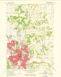 Rochester Minnesota Historical topographic map, 1:24000 scale, 7.5 X 7.5 Minute, Year 1972